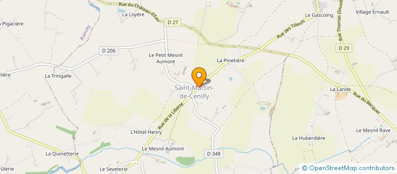 localisation de l'entreprise ASSOCIATION DES ANCIENS COMBATTANTS PRISONNIERS DE GUERRE ET ANCIENS COMBATTANTS D'AFRIQUE DU NORD  SAINT-MARTIN-DE-CENILLY