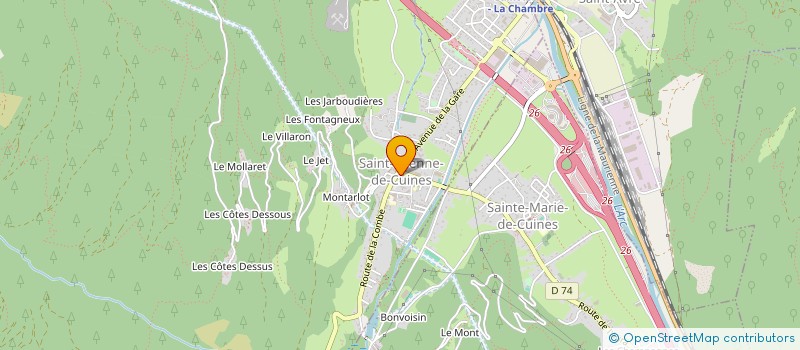 localisation de l'entreprise ASSOCIATION DES ANCIENS COMBATTANTS, SECTION DE SAINT ETIENNE DE CUINES  SAINT-ETIENNE-DE-CUINES