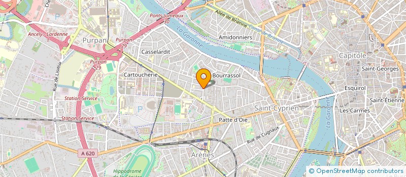 localisation de l'entreprise ASSOCIATION DES ANCIENS DE LA CARTOUCHERIE DE TOULOUSE (AACT)  TOULOUSE