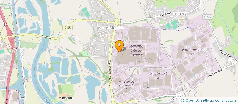 localisation de l'entreprise ASSOCIATION DES ANCIENS DE PSA DE METZ-TREMERY  TREMERY