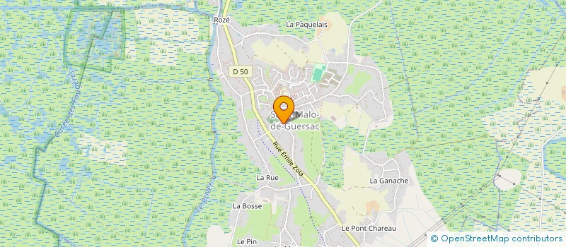 localisation de l'entreprise ASSOCIATION DES ANCIENS DE ST MALO DE GUERSAC  SAINT-MALO-DE-GUERSAC