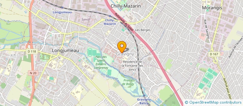 localisation de l'entreprise ASSOCIATION DES ANCIENS DU 9EME RAMA (9EME REGIMENT D'ARTILLERIE DE MARINE) à CHILLY-MAZARIN