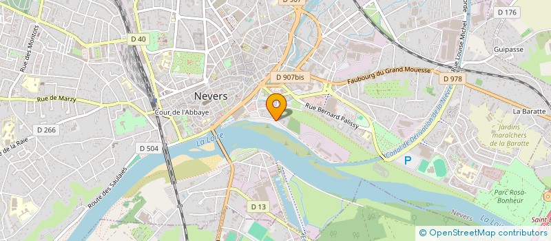 localisation de l'entreprise ASSOCIATION DES ANCIENS DU CANOE CLUB NIVERNAIS à NEVERS
