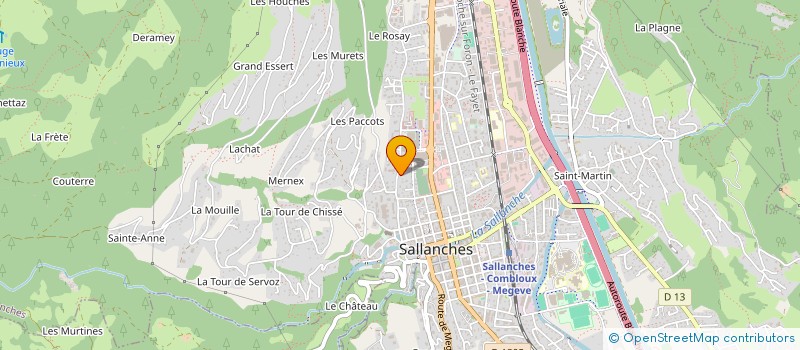 localisation de l'entreprise ASSOCIATION DES ANCIENS DU MONT-BLANC  SALLANCHES