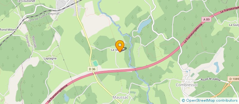 localisation de l'entreprise ASSOCIATION DES ANCIENS ELEVES DES ECOLES COMMUNALES DE MAUSSAC BOURG ET MAUSSAC GARE  MAUSSAC