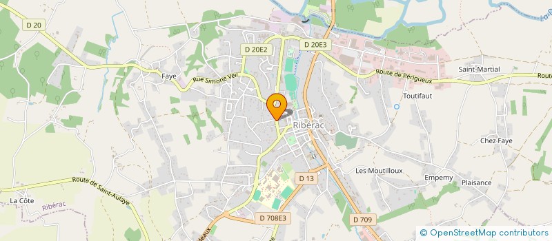 localisation de l'entreprise ASSOCIATION DES ANCIENS ELEVES DES ECOLES PUBLIQUE DE RIBERAC  RIBERAC