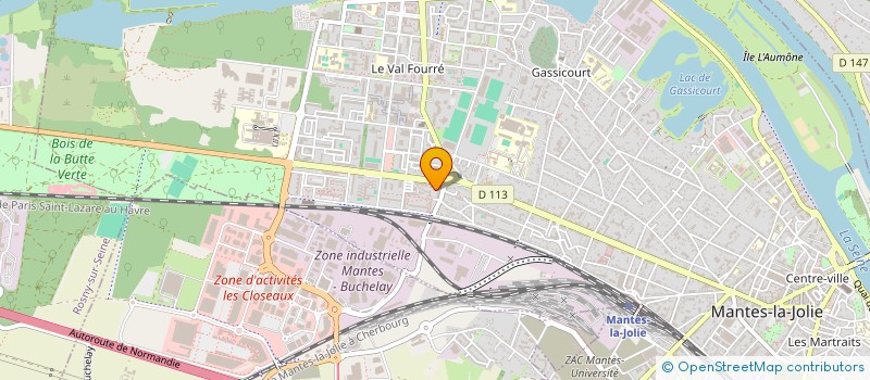 localisation de l'entreprise ASSOCIATION DES ANCIENS ELEVES DU COLLEGE DE MATAM-CELLULE EUROPE  MANTES-LA-JOLIE