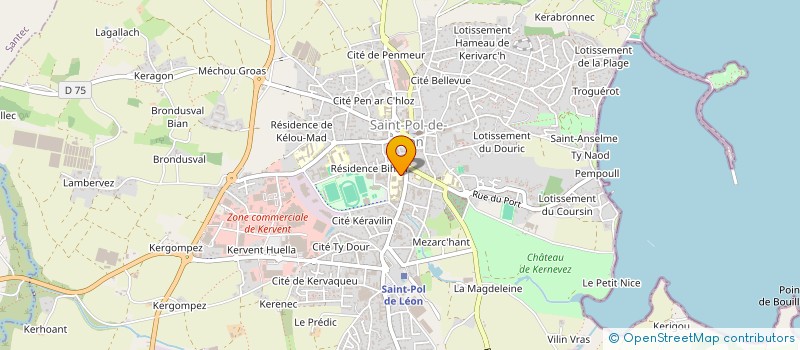 localisation de l'entreprise ASSOCIATION DES ANCIENS ELEVES DU KREISKER (AAE KREISKER)  SAINT-POL-DE-LEON