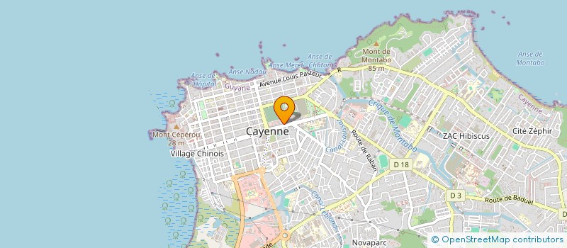 localisation de l'entreprise ASSOCIATION DES ANCIENS ELEVES DU LYCEE JEAN-MARIE MICHOTTE  CAYENNE