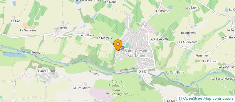 localisation de l'entreprise ASSOCIATION DES ANCIENS ELEVES PARENTS ET AMIS DE L'ECOLE LAIQUE D E SAINT CRESPIN SUR MOINE à SEVREMOINE