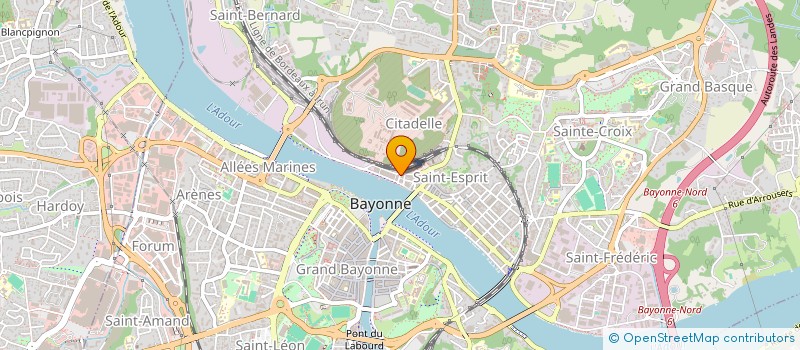 localisation de l'entreprise ASSOCIATION DES ANCIENS ET AMIS DE LA C.C.L. DU 1ER REGIMENT PARACHUTISTE D'INFANTERIE DE MARINE  BAYONNE