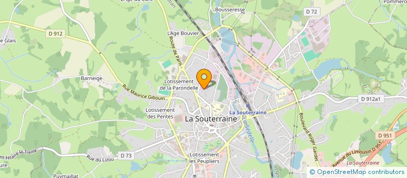 localisation de l'entreprise ASSOCIATION DES ANCIENS SAPEURS-POMPIERS DE PARIS GROUPEMENT CREUSE à LA SOUTERRAINE
