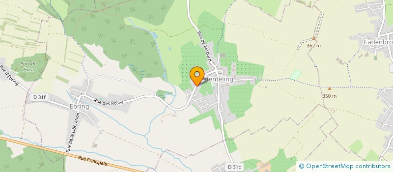 localisation de l'entreprise ASSOCIATION DES ARBORICULTEURS DE TENTELING-EBRING  TENTELING