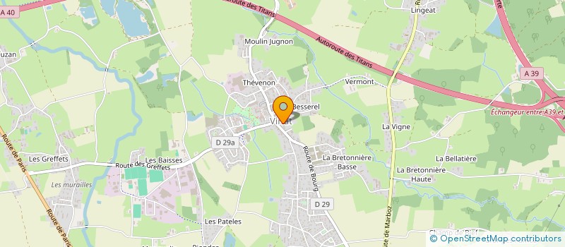 localisation de l'entreprise ASSOCIATION DES ARTISANS, COMMERCANTS ET AGRICULTEURS DE VIRIAT à VIRIAT