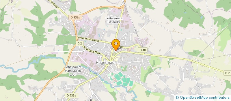 localisation de l'entreprise ASSOCIATION DES ARTISANS ET COMMERCANTS D'HAGETMAU  HAGETMAU