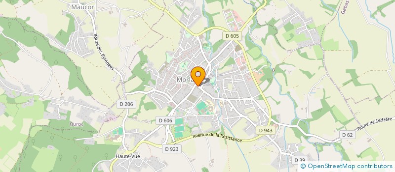 localisation de l'entreprise ASSOCIATION DES ARTISANS ET COMMERCANTS DU PAYS DE MORLAAS  MORLAAS