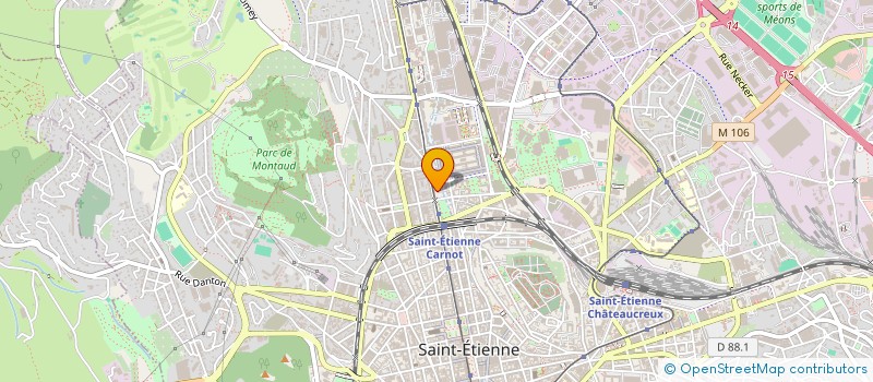 localisation de l'entreprise ASSOCIATION DES ARTISANS ET COMMERCANTS GRAND CARNOT  SAINT-ETIENNE