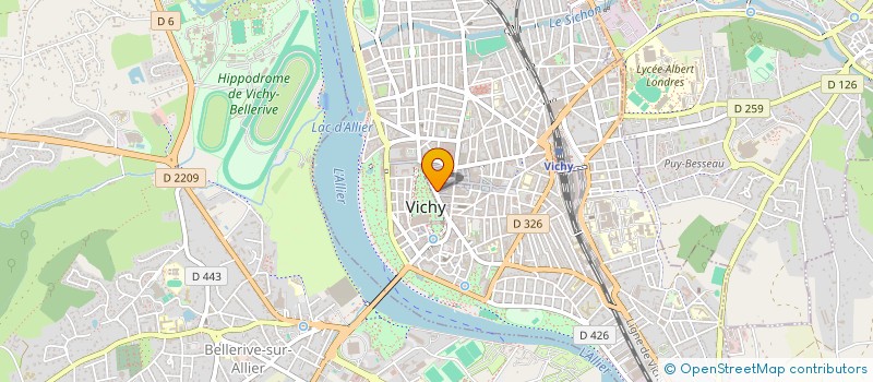 localisation de l'entreprise ASSOCIATION DES ARTISTES DE L'AMIRAUTE à VICHY