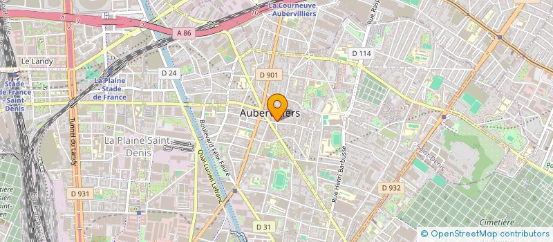 localisation de l'entreprise ASSOCIATION DES ARTISTES DES COULEURS ET DE LA DIVERSITE à AUBERVILLIERS