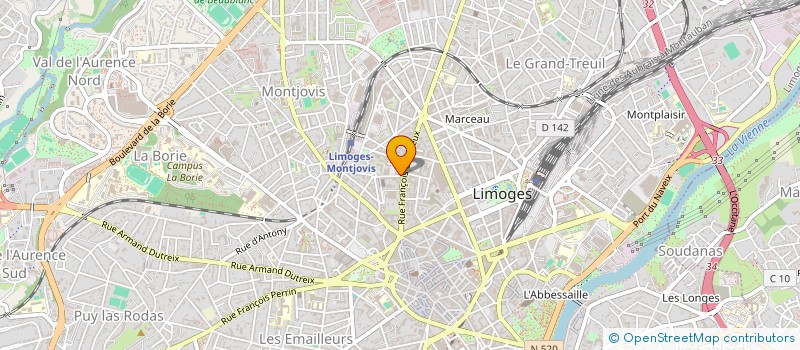localisation de l'entreprise ASSOCIATION DES ARTISTES REUNIS à LIMOGES
