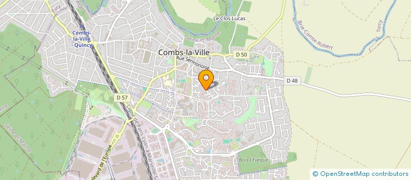 localisation de l'entreprise ASSOCIATION DES ASSISTANTES MATERNELLES AGREES ET INDEPENDANTES DE COMBS LA VILLE ET DE SES ENVIRONS - LES BOUTS D'CHOU à COMBS-LA-VILLE