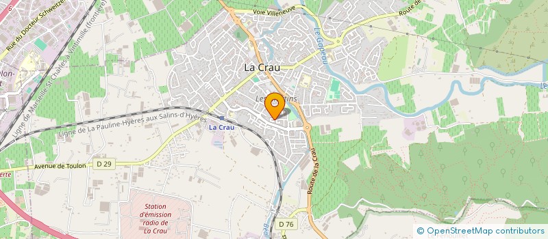 localisation de l'entreprise ASSOCIATION DES ASSISTANTES MATERNELLES DE LA CRAU LES CRAU'MIIGNIONS  LA CRAU