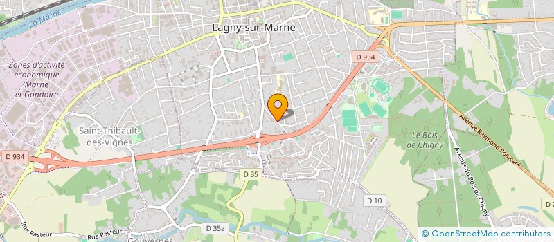 localisation de l'entreprise ASSOCIATION DES ASSISTANTES MATERNELLES ET CLUB DES P'TITS LOUPS  LAGNY-SUR-MARNE