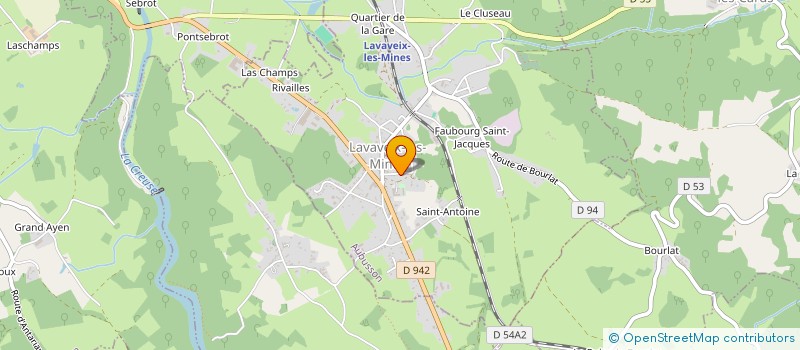 localisation de l'entreprise ASSOCIATION DES ATELIERS DE LA MINE à LAVAVEIX-LES-MINES