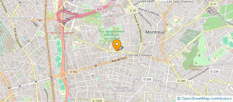 localisation de l'entreprise ASSOCIATION DES BAILLEURS CHANZY - MONTREUIL ( ABCM )  MONTREUIL