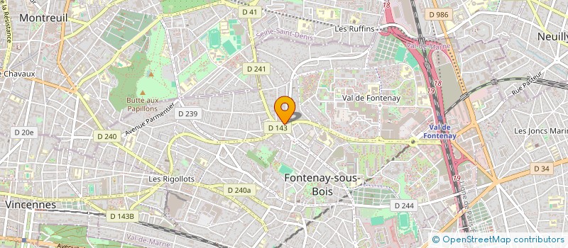 localisation de l'entreprise ASSOCIATION DES BAINS DOUCHES à FONTENAY-SOUS-BOIS