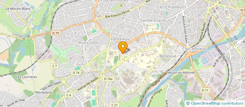 localisation de l'entreprise ASSOCIATION DES BEAUX ARTS EN LIMOUSIN à LIMOGES