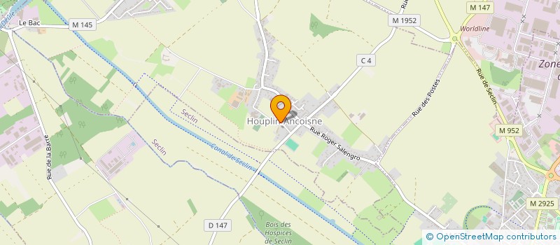 localisation de l'entreprise ASSOCIATION DES BENEVOLES D 'HOUPLIN-ANCOISNE  HOUPLIN-ANCOISNE