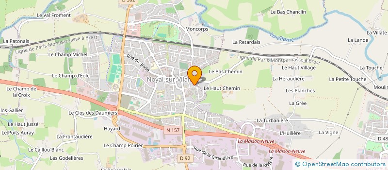 localisation de l'entreprise ASSOCIATION DES BENEVOLES DE LA MAISON SAINT-ALEXIS BENEVOL'AGE  NOYAL-SUR-VILAINE