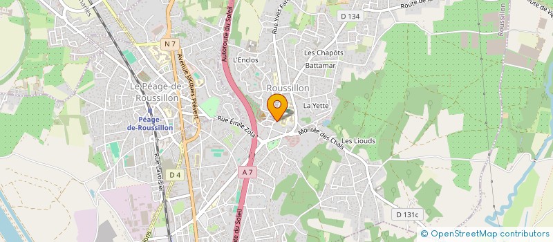 localisation de l'entreprise ASSOCIATION DES BENEVOLES DE LA MEDIATHEQUE JEAN D'ORMESSON  ROUSSILLON