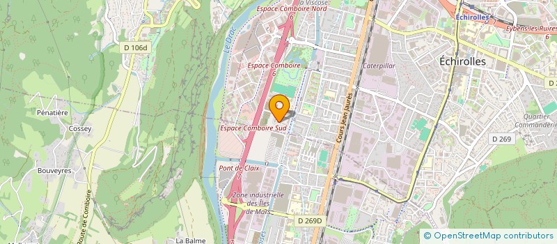 localisation de l'entreprise ASSOCIATION DES BERGES DU DRAC  ECHIROLLES