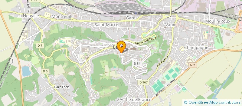 localisation de l'entreprise ASSOCIATION DES BIBLIOTHECAIRES DEPARTEMENTAUX à LAON