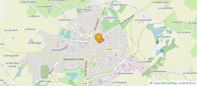 localisation de l'entreprise ASSOCIATION DES BIENFAITEURS DES OEUVRES D EDUCATION D ENSIEGNEMENT D ASSISTANCE ET DE BIENFAISANCE DE VILLEDIEU LA BLOU à BEAUPREAU-EN-MAUGES