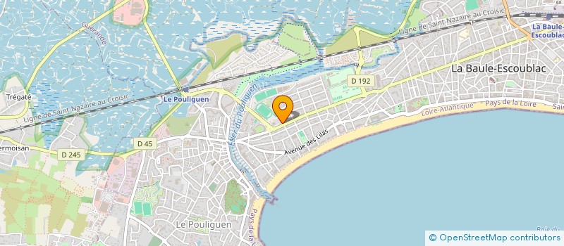 localisation de l'entreprise ASSOCIATION DES BIOLOGISTES DE L'OUEST à LA BAULE-ESCOUBLAC