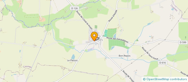 localisation de l'entreprise ASSOCIATION DES BONS VIVANTS  COSMES