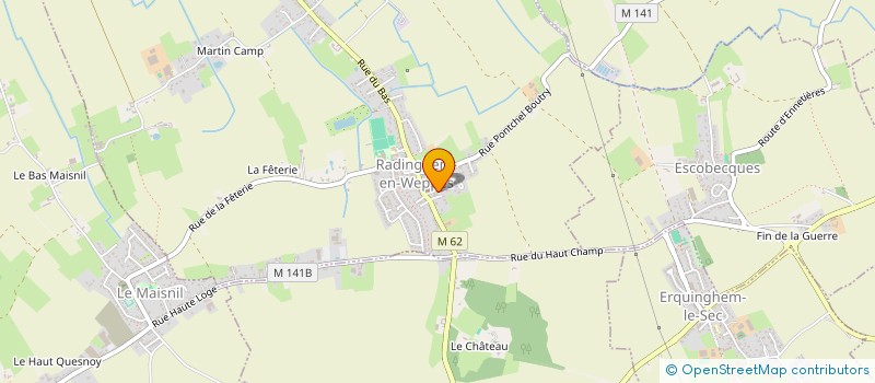 localisation de l'entreprise ASSOCIATION DES BRANCARDIERS ET HOSPITALIERES DU TRAIN VIOLET DE LOURDES (A.B.H. TRAIN VIOLET)  RADINGHEM-EN-WEPPES