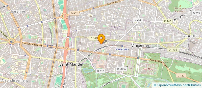 localisation de l'entreprise ASSOCIATION DES BRESILIENS EN FRANCE à VINCENNES