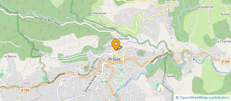 localisation de l'entreprise ASSOCIATION DES CADETS DE LA GENDARMERIE DE L'ARDECHE à PRIVAS