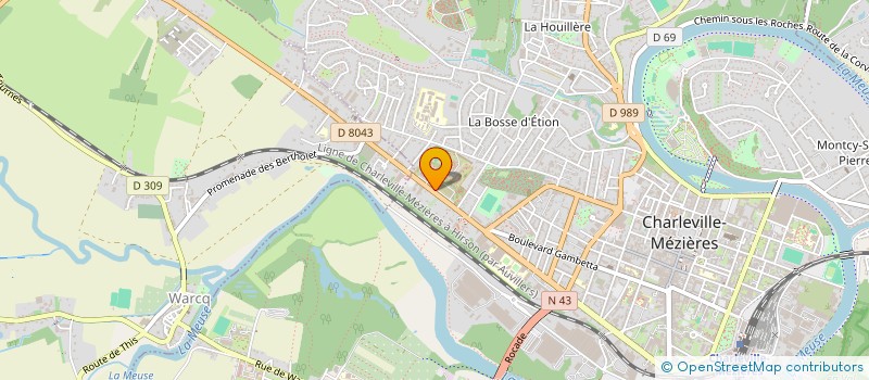 localisation de l'entreprise ASSOCIATION DES CADETS DE LA GENDARMERIE NATIONALE DES ARDENNES  CHARLEVILLE-MEZIERES