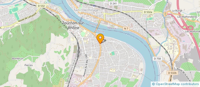 localisation de l'entreprise ASSOCIATION DES CADETS DU CENTRE DE SECOURS DE TOURNON SUR RHONE à TOURNON-SUR-RHONE