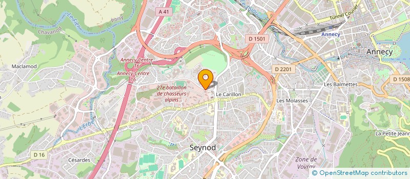 localisation de l'entreprise ASSOCIATION DES CADRES ET CHASSEURS DE LA 3EME COMPAGNIE DU 27EME B.C.A.  ANNECY