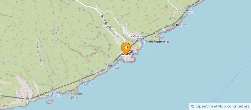 localisation de l'entreprise ASSOCIATION DES CALANQUAIS NIOLONAIS COMITE D'INTERETS DU QUARTIER DE NIOLON  LE ROVE