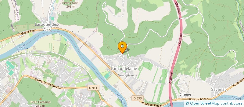 localisation de l'entreprise ASSOCIATION DES CASTORS DE CAHORS  LAMAGDELAINE