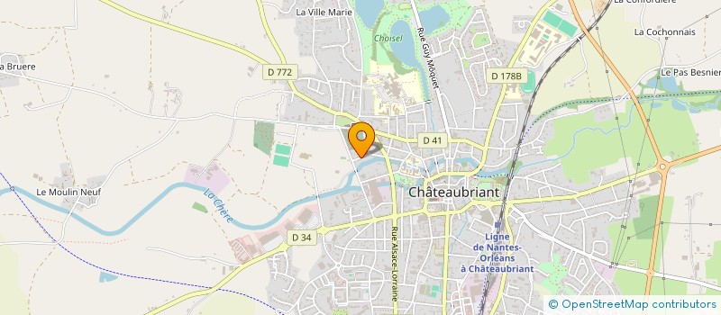 localisation de l'entreprise ASSOCIATION DES CAVALIERS DE BERE  CHATEAUBRIANT