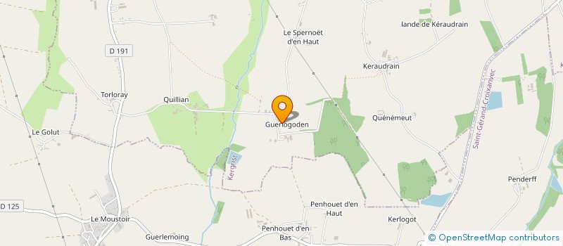 localisation de l'entreprise ASSOCIATION DES CAVALIERS DE GUERLOGODEN  KERGRIST