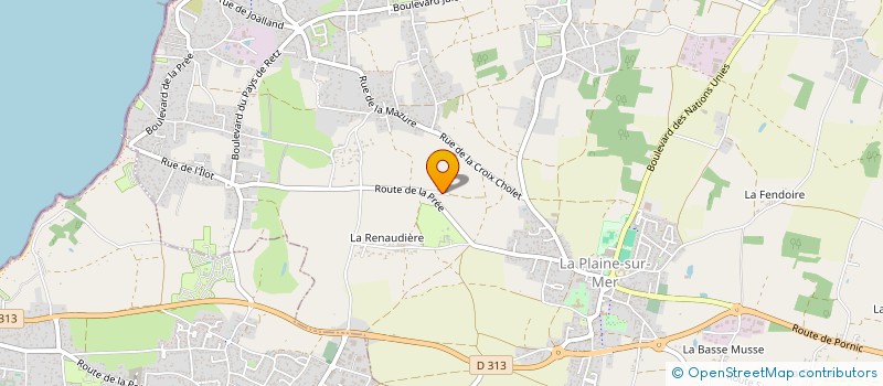 localisation de l'entreprise ASSOCIATION DES CAVALIERS DE JOALLAND EQUITATION à LA PLAINE-SUR-MER
